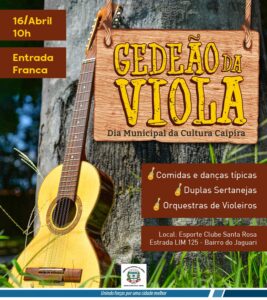 AGENDA CULTURAL DA SEMANA: Gedeão da Viola celebra cultura caipira no domingo (16); eventos vão de oficina de música K-pop a teatro infantil