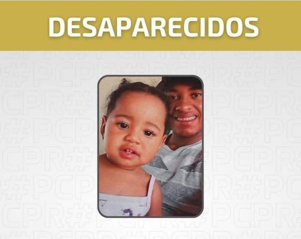 Pai e filha são considerados desaparecidos pela polícia — Foto: Divulgação/Polícia Civil