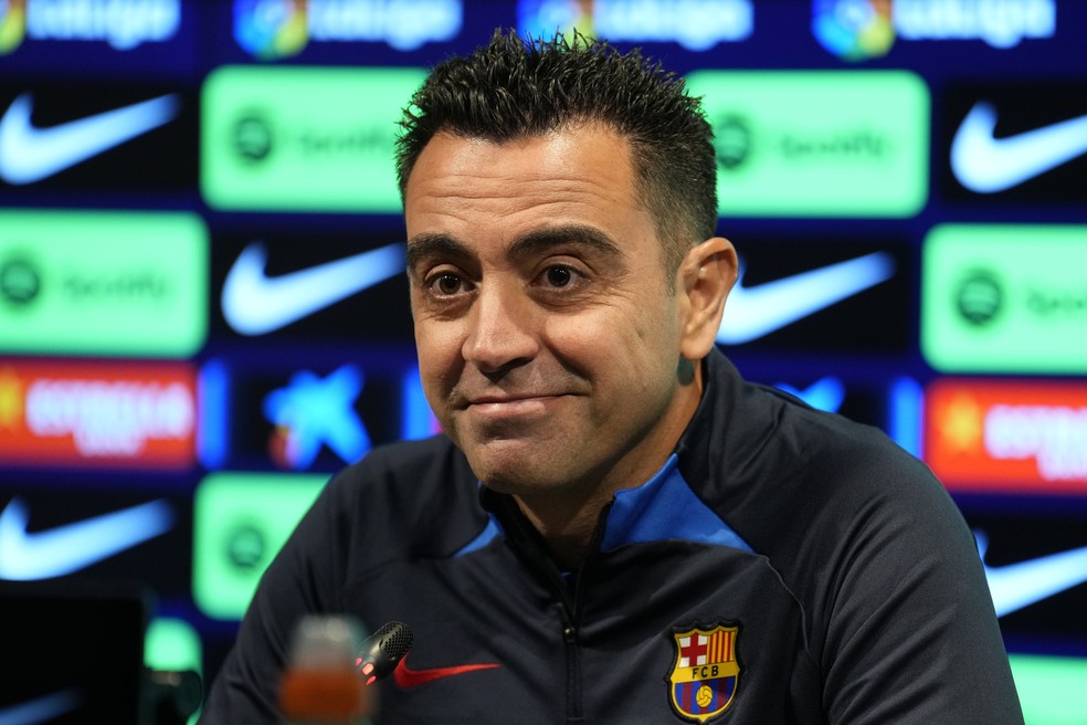 Xavi, técnico do Barcelona — Foto: EFE/Alejandro García