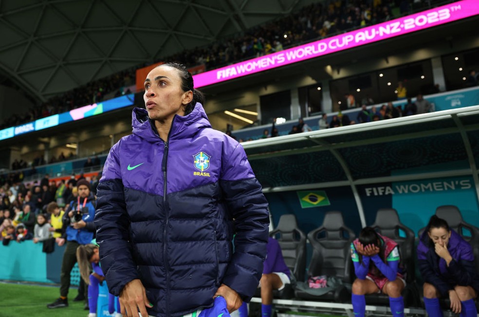 Marta se despediu de sua sexta Copa do Mundo com eliminação para a Jamaica — Foto: Getty Images