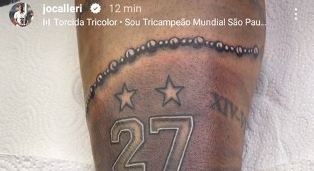 Calleri faz tatuagem em homenagem ao título da Copa do Brasil; veja como  ficou - Esportes - R7 Futebol