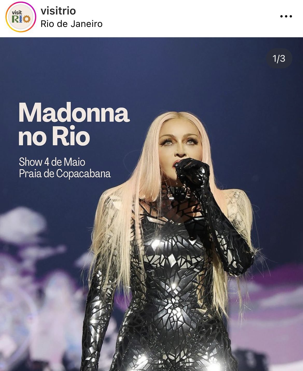 Madonna Brasil on X: "A QUALQUER MOMENTO! VisitRio também faz post sobre  show de Madonna na Praia de Copacabana: “No dia 4 de maio, Madonna faz o  último show da turnê The