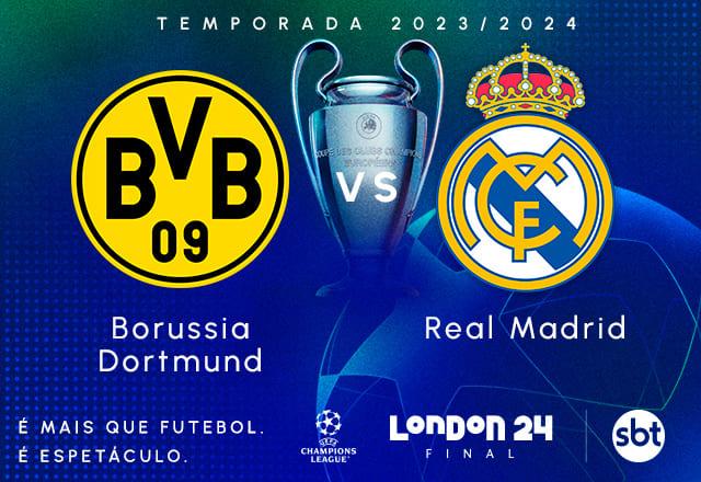 SBT transmite Borussia Dortmund x Real Madrid pela final da Champions  League - SBT