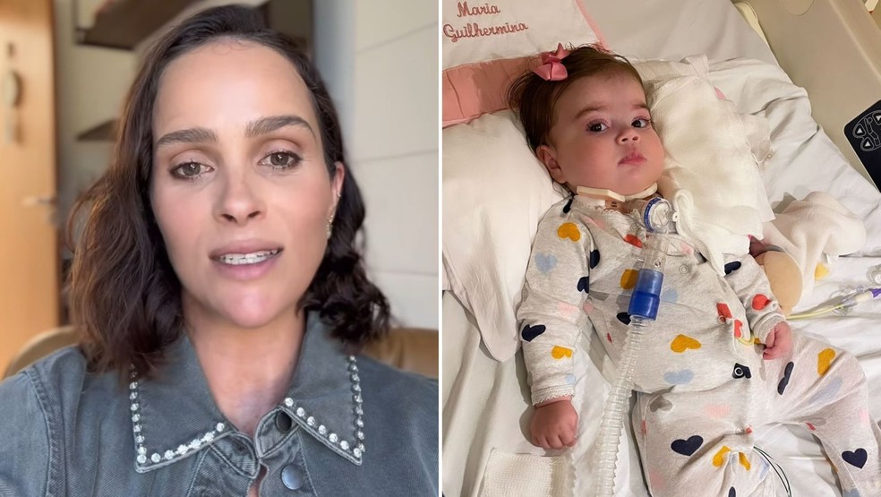 Letícia Cazarré faz desabafo após não acompanhar a filha Maria Guilhermina ao hospital — Foto: Reprodução/Instagram