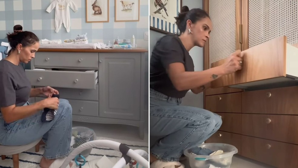 Letícia Cazarré mostra rotina de afazeres domésticos — Foto: Reprodução/Instagram